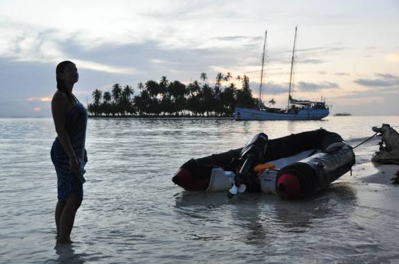 Nosso primeiro fim de tarde no arquipélago de San Blás, na costa do Panamá